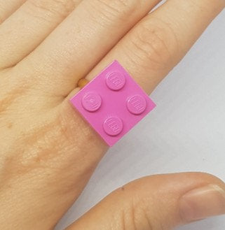 Pink brick ring